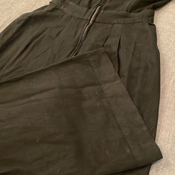 NWT FREE PEOPLE Call on Me Linen Jumpsuit BLACK / SMALL - Picture 6 of 12